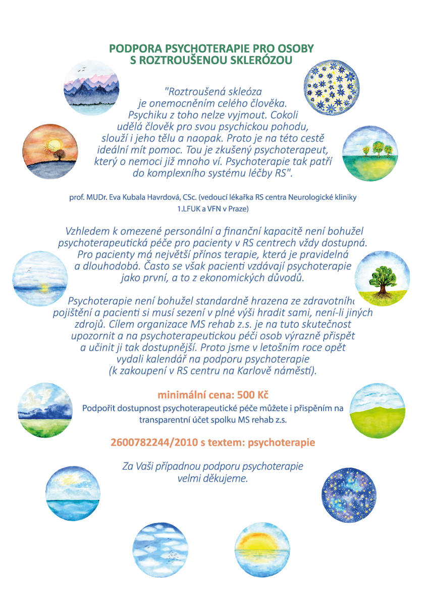 Přispějte na psychoterapii osob nemocných RS